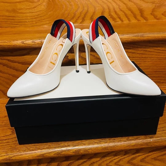 Gucci Calfskin Web Heels - Picture 7 of 11